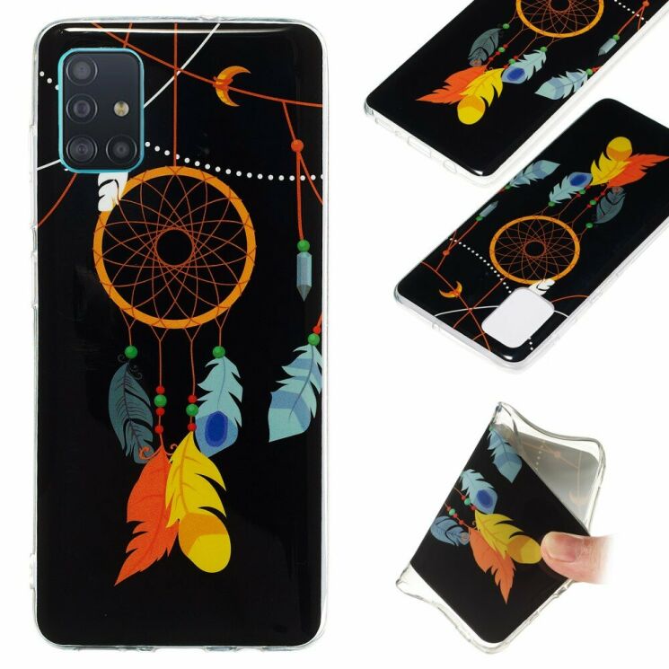 Силиконовый (TPU) чехол Deexe LumiCase для Samsung Galaxy A51 (А515) - Feather Dream Catcher: фото 2 из 7
