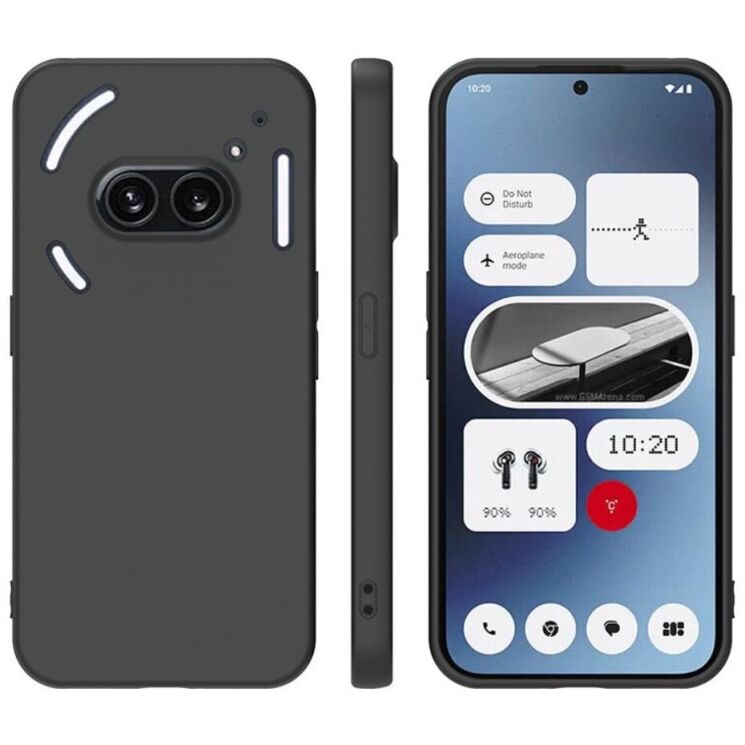 Силиконовый (TPU) чехол Deexe Matte Case для Nothing Phone (3a) - Black: фото 1 из 4