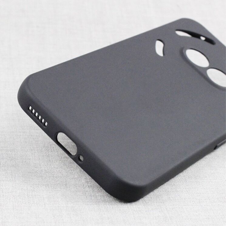 Силиконовый (TPU) чехол Deexe Matte Case для Nothing Phone (3a) - Black: фото 3 из 4