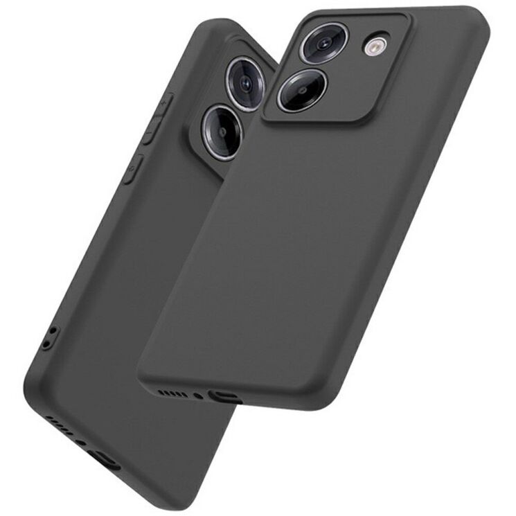 Силиконовый (TPU) чехол Deexe Matte Case для Xiaomi Poco M7 Pro - Black: фото 3 из 5