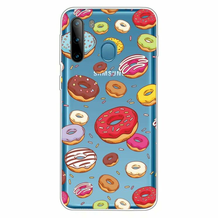 Силіконовий (TPU) чохол Deexe Pretty Glossy для Samsung Galaxy A21 (A215) - Doughnut: фото 1 з 4