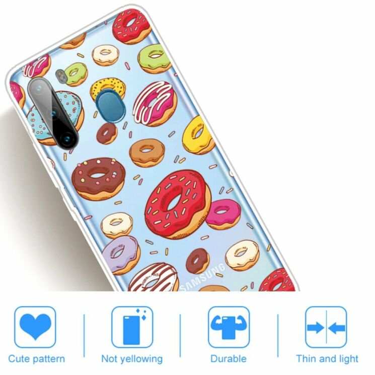 Силіконовий (TPU) чохол Deexe Pretty Glossy для Samsung Galaxy A21 (A215) - Doughnut: фото 4 з 4