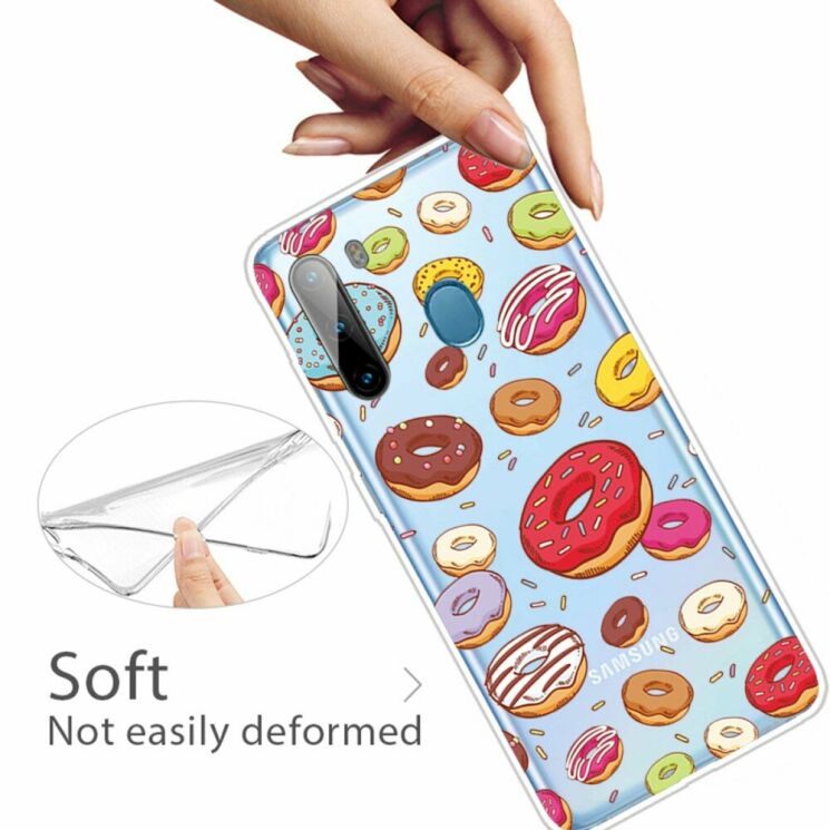 Силіконовий (TPU) чохол Deexe Pretty Glossy для Samsung Galaxy A21 (A215) - Doughnut: фото 3 з 4