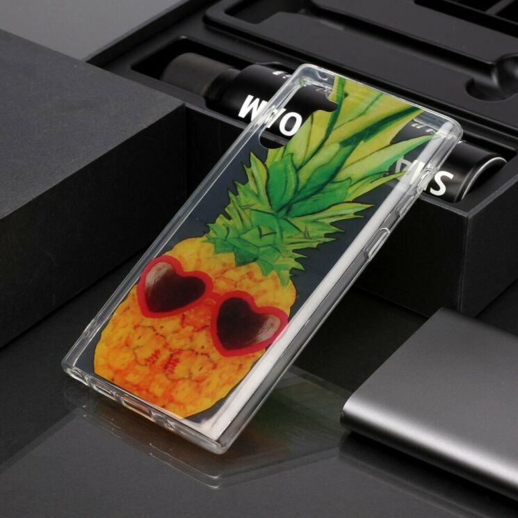 Силиконовый (TPU) чехол Deexe Pretty Glossy для Samsung Galaxy Note 10 (N970) - Pineapple: фото 4 из 5