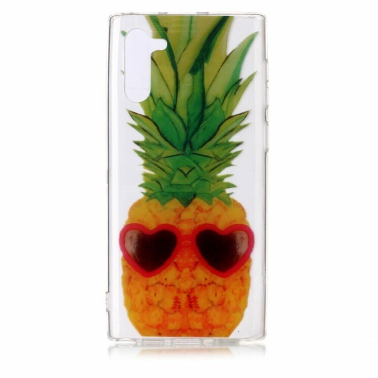 Силиконовый (TPU) чехол Deexe Pretty Glossy для Samsung Galaxy Note 10 (N970) - Pineapple: фото 1 из 5