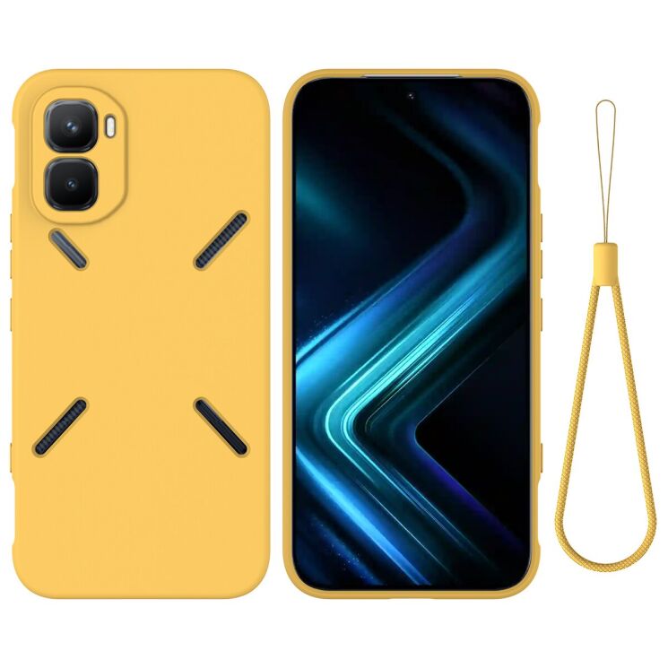 Силіконовий (TPU) чохол Deexe Silicone Case для Infinix GT 50 Pro - Yellow: фото 1 з 9