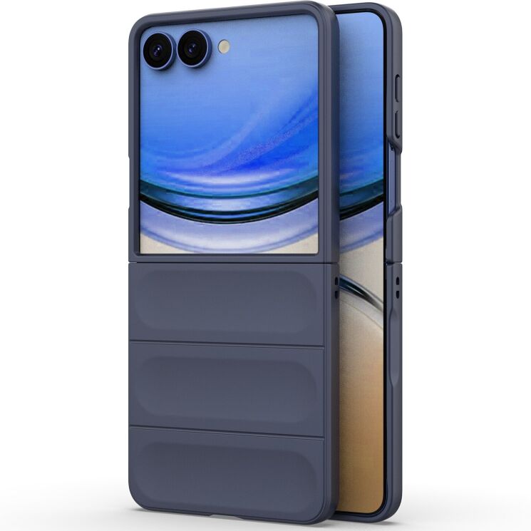 Силиконовый (TPU) чехол Deexe Terra Case для Samsung Galaxy Flip 8 - Dark Blue: фото 1 из 6