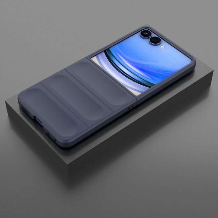 Силиконовый (TPU) чехол Deexe Terra Case для Samsung Galaxy Flip 8 - Dark Blue: фото 5 из 6