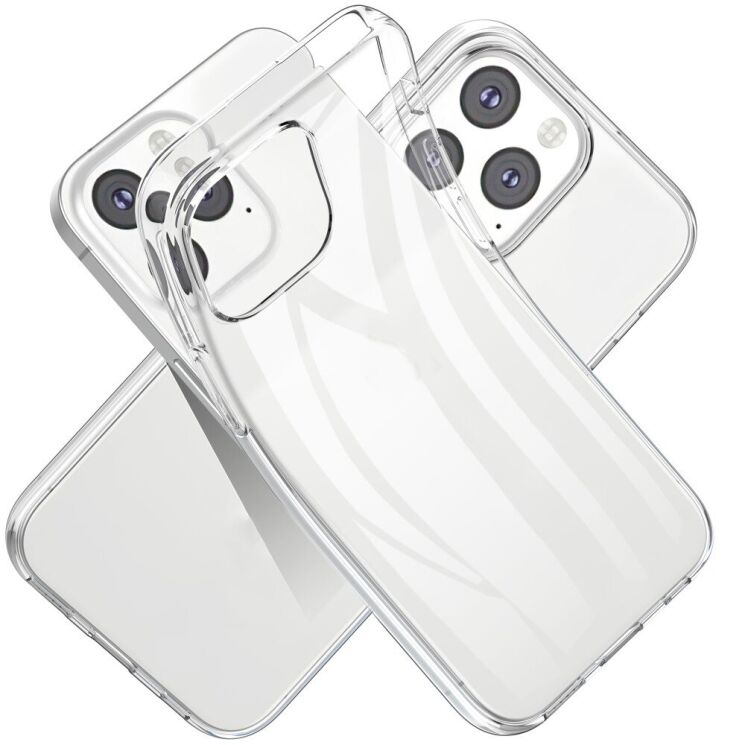 Силиконовый (TPU) чехол Deexe UltraThin для Apple iPhone 13 Pro - Transparent: фото 3 из 8