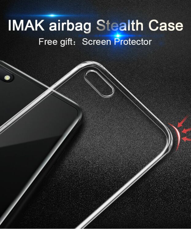 Силиконовый (TPU) чехол IMAK Airbag Case для Xiaomi Redmi 6A - Transparent: фото 3 из 10