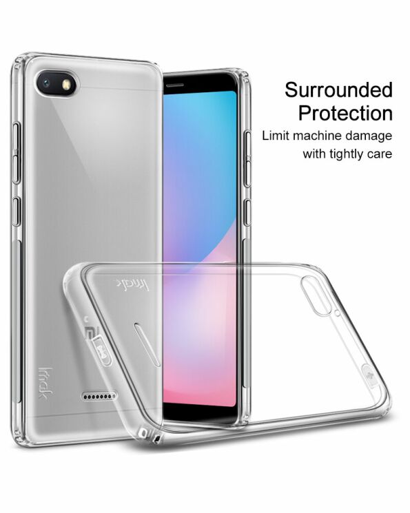 Силиконовый (TPU) чехол IMAK Airbag Case для Xiaomi Redmi 6A - Transparent: фото 8 из 10