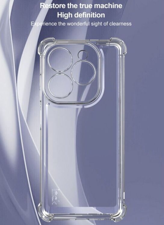 Силиконовый (TPU) чехол IMAK UX-4 Series для Infinix Smart 8 / Hot 40i - Transparent: фото 8 из 13