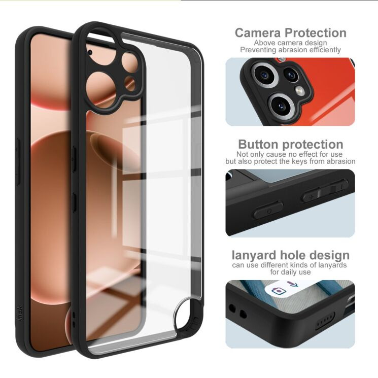 Силіконовий (TPU) чохол IMAK UX-9A Series для Nothing CMF Phone 2 Pro - Black: фото 4 з 7