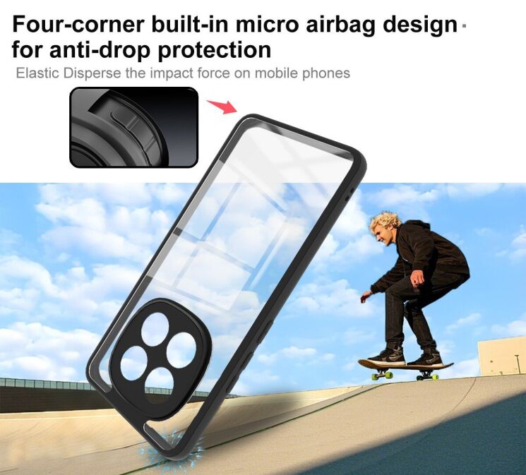 Силиконовый (TPU) чехол IMAK UX-9A Series для Xiaomi Redmi Note 15 (4G/5G) / Poco M8 5G - Black: фото 6 из 9