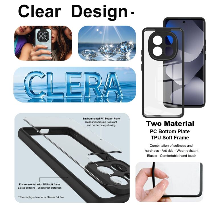 Силиконовый (TPU) чехол IMAK UX-9A Series для Xiaomi Redmi Note 15 (4G/5G) / Poco M8 5G - Black: фото 7 из 9