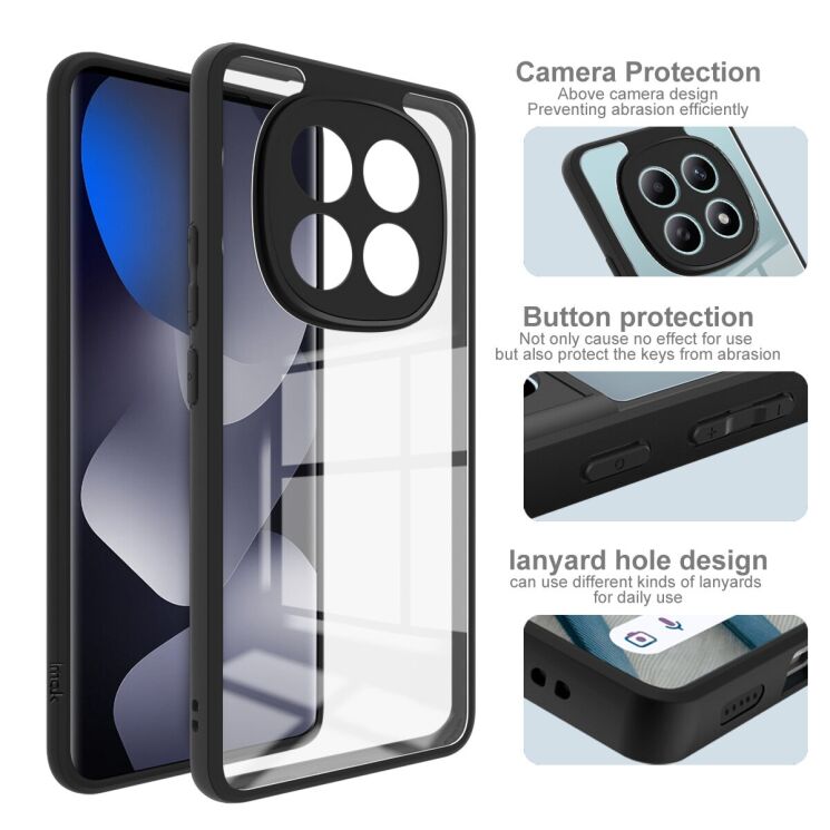 Силиконовый (TPU) чехол IMAK UX-9A Series для Xiaomi Redmi Note 15 (4G/5G) / Poco M8 5G - Black: фото 5 из 9