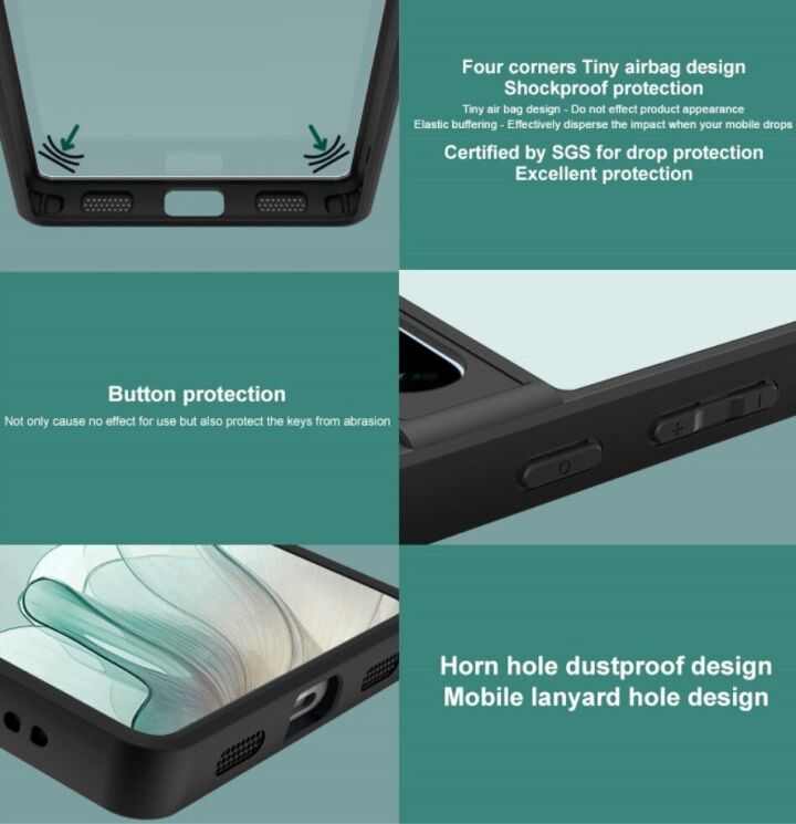 Силиконовый (TPU) чехол IMAK UX-9A Series with MagSafe для Xiaomi Poco F7 Ultra - Black: фото 9 из 11