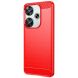 Силиконовый (TPU) чехол MOFI Carbon Fiber для Xiaomi Poco F6 - Red (355048R). Фото 2 из 9