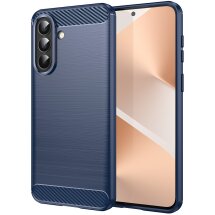 Силиконовый (TPU) чехол UniCase Carbon для Samsung Galaxy A57 (A576) - Blue: фото 1 из 8