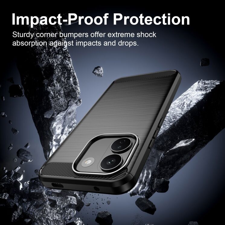 Силиконовый (TPU) чехол UniCase Carbon для Xiaomi Redmi Note 17 Pro Max - Blue: фото 4 из 9