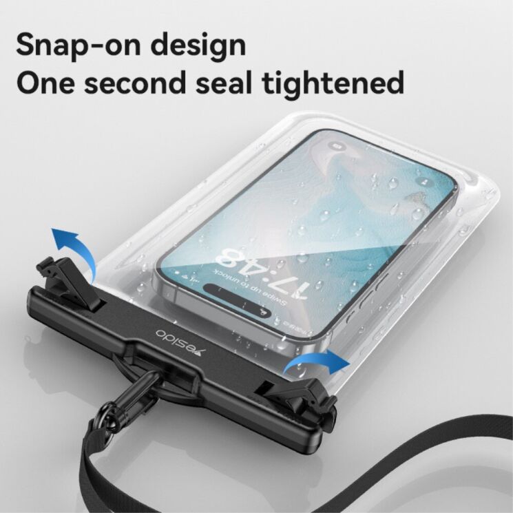 Влагозащитный чехол YESIDO WB49 Waterproof Bag - Black: фото 4 из 11