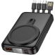 Внешний аккумулятор Hoco J135 Rico 22.5W + PD20W (10000mAh) + кабель MicroUSB + Type-C + Lightning + USB - Black (995756B). Фото 3 из 6