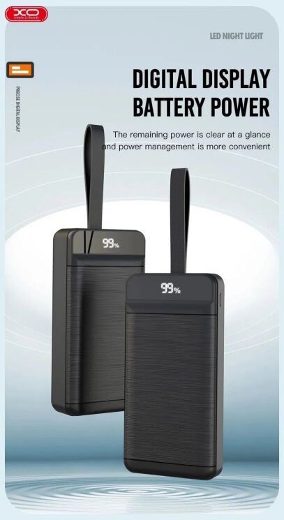 Внешний аккумулятор XO PR157 22.5W (40000mAh) - Black: фото 5 из 7