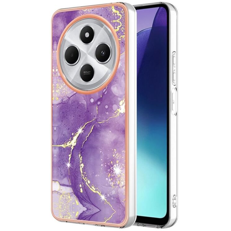 Захисний чохол Deexe Marble Case для Xiaomi Redmi 14C / Redmi A4 5G / Poco C75 - Purple: фото 1 из 6