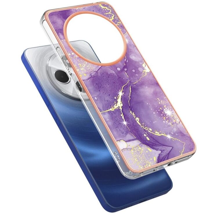 Захисний чохол Deexe Marble Case для Xiaomi Redmi 14C / Redmi A4 5G / Poco C75 - Purple: фото 2 из 6