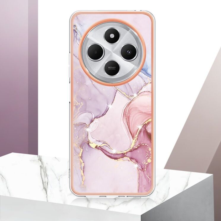 Захисний чохол Deexe Marble Case для Xiaomi Redmi 14C / Redmi A4 5G / Poco C75 - Purple: фото 5 из 6