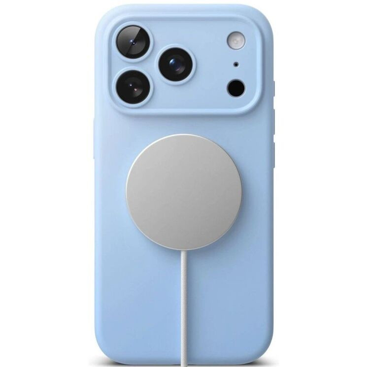 Защитный чехол Ringke Silicone Magnetic для iPhone 18 Pro Max (8800380462113) - Light Blue: фото 4 из 19