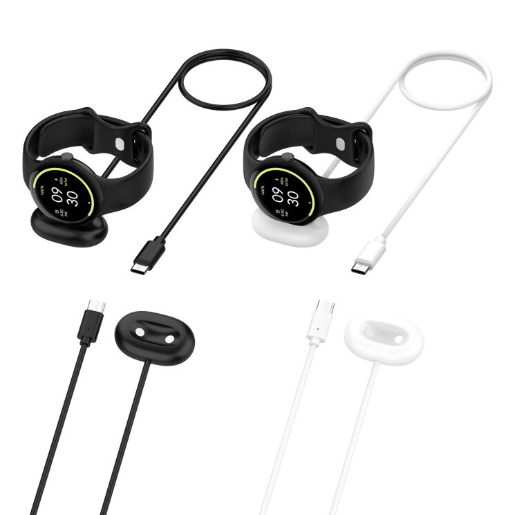 Зарядний пристрій Deexe Magnetic Cord для Pixel Watch 4 (45 /41mm) - Black: фото 2 з 2