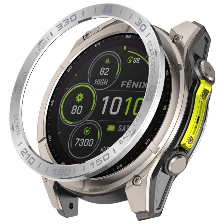 Захисна накладка Deexe Bezel Guard для Garmin Quatix 8 (51mm) - Silver / Grey: фото 1 з 6