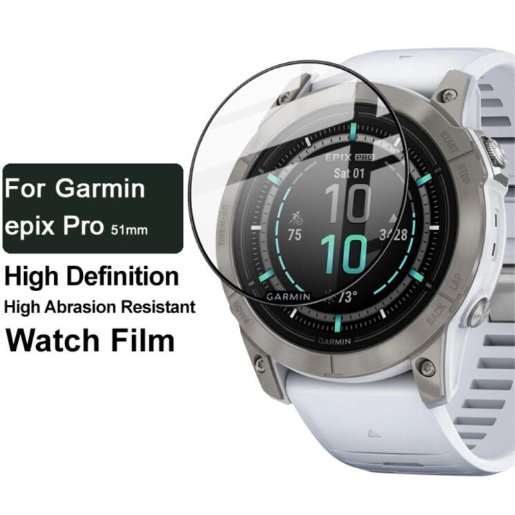 Захисна плівка IMAK Watch Film для Garmin Epix Pro (Gen 2) 51mm - Black: фото 4 з 8