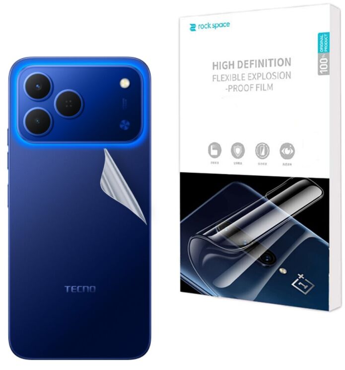 Защитная пленка на заднюю панель RockSpace Explosion-Proof SuperClear для TECNO Spark 50: фото 1 из 9