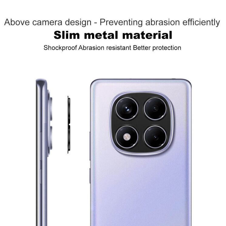 Захисна рамка IMAK Camera Styling для Xiaomi Redmi Note 14 Pro - Black: фото 4 з 7
