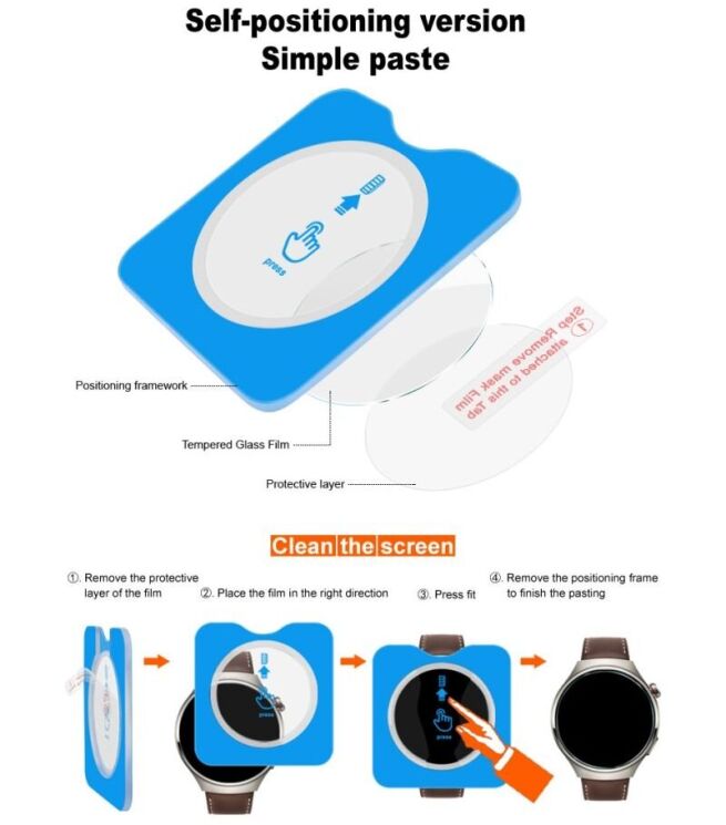 Защитная стекло IMAK Tempered Glass для Huawei Watch GT 5 (46mm): фото 7 из 10