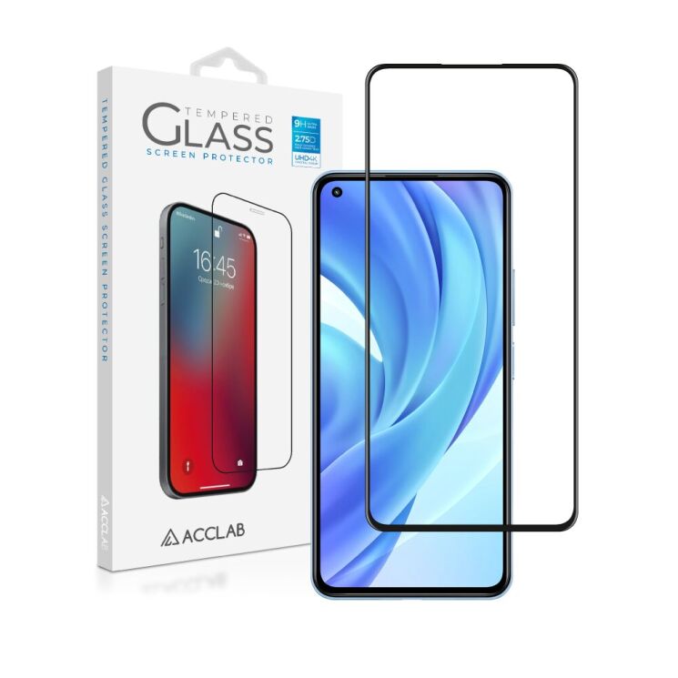 Защитное стекло ACCLAB Full Glue для Xiaomi Mi 11 Lite / 11 Lite NE - Black: фото 1 из 6