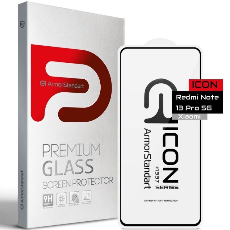 Защитное стекло ArmorStandart Icon 5D для Xiaomi Redmi Note 13 Pro 5G - Black: фото 1 из 5