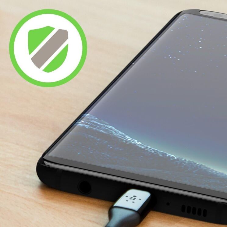 Захисне скло Belkin TemperedCurve Screen Protector для Samsung Galaxy S8 Plus (G955) - Black: фото 8 з 15