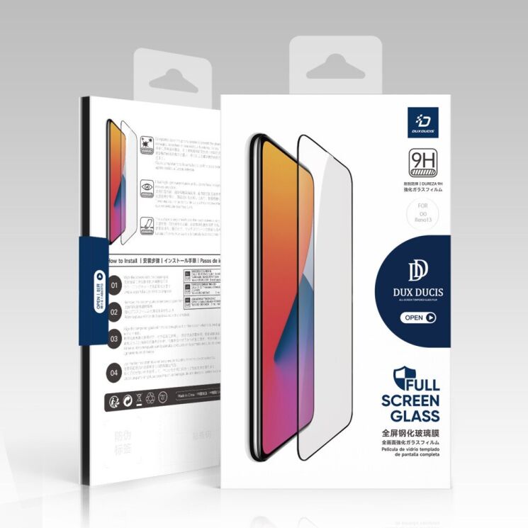 Защитное стекло DUX DUCIS Full Glue для OPPO Reno 13 5G - Black: фото 7 из 7