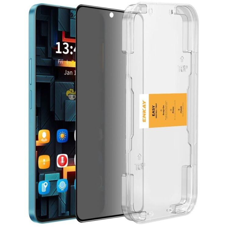 Захисне скло ENKAY Privacy для Xiaomi Redmi Note 14 5G - Black: фото 1 з 7
