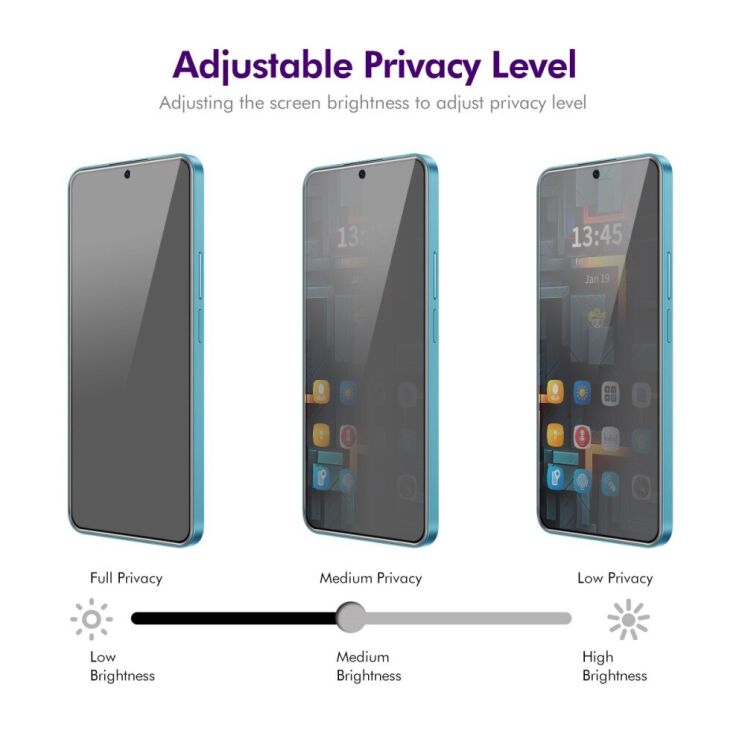 Захисне скло ENKAY Privacy для Xiaomi Redmi Note 14 5G - Black: фото 5 з 7