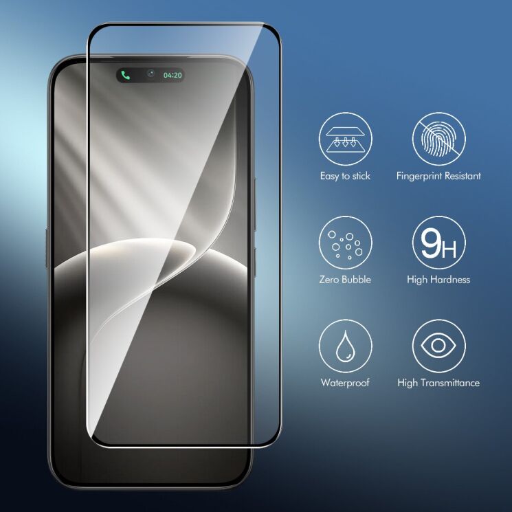 Захисне скло HAT PRINCE Full Glue Cover для TECNO Camon 50 - Black: фото 2 з 5