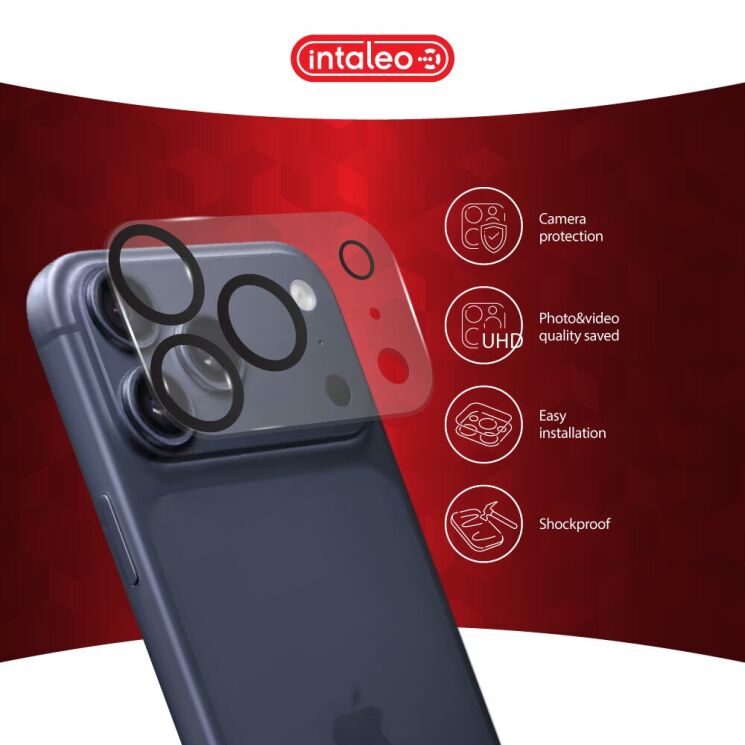 Защитное стекло Intaleo Camera Lens для iPhone 17 Pro - Black: фото 3 из 4