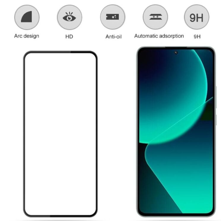 Защитное стекло MOCOLO Full Glue Cover для Xiaomi 13T / 13T Pro - Black: фото 3 из 7