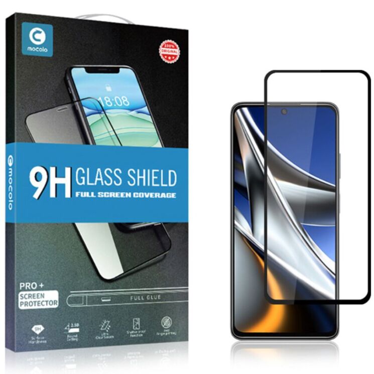 Защитное стекло MOCOLO Full Glue Cover для Xiaomi Poco X4 Pro - Black: фото 3 из 10