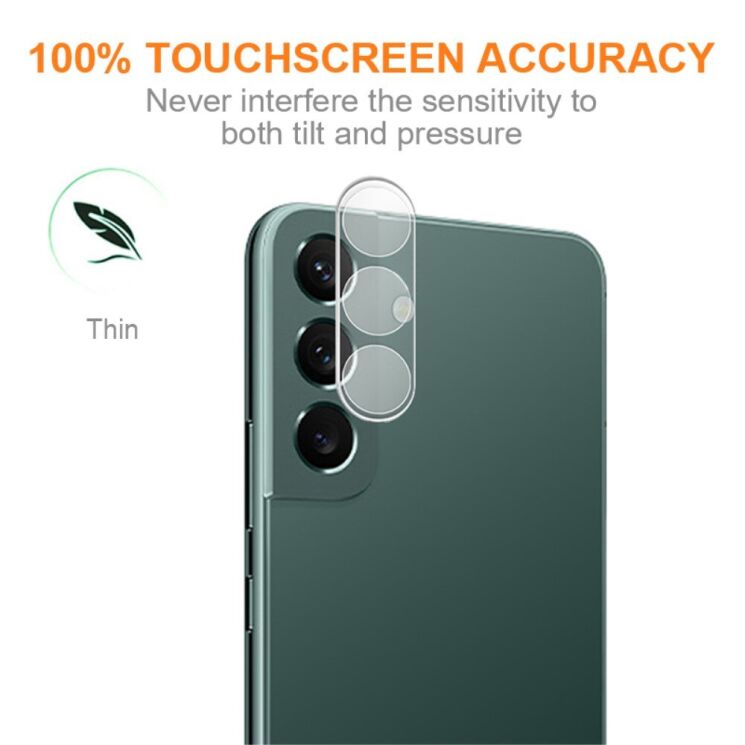 Захисне скло на камеру AMORUS Lens Protector для Samsung Galaxy S24 (S921) - Transparent: фото 3 з 7