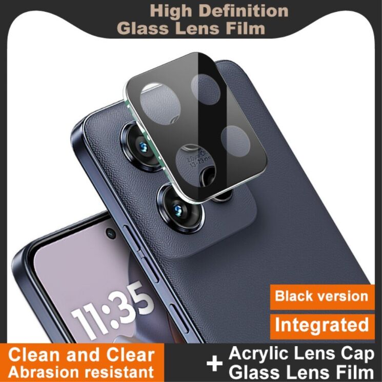 Защитное стекло на камеру IMAK Black Glass Lens для Motorola Edge 50 Neo - Black: фото 2 из 6