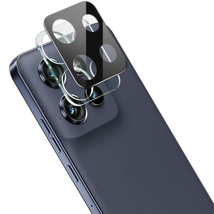 Защитное стекло на камеру IMAK Black Glass Lens для Motorola Edge 50 Neo - Black: фото 1 из 6